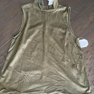 NEW Sadie & Sage Imitation Leather Tank Top
